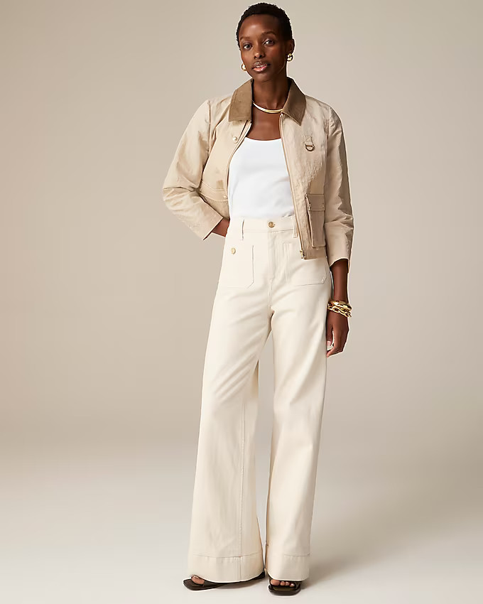 Sailor denim trouser in ecru | J. Crew US
