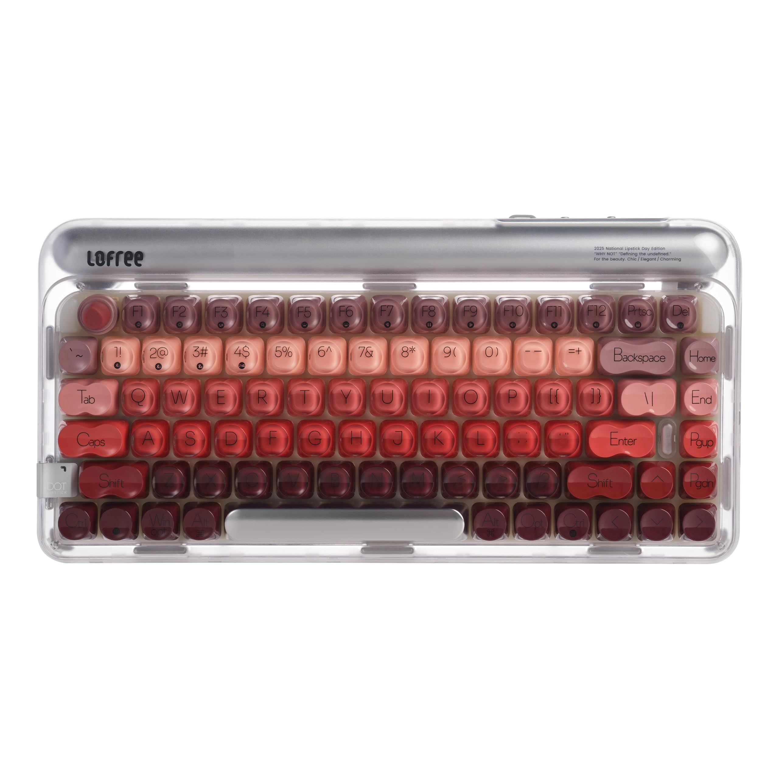 LOFREE DOT Lipstick Elegant 84 Keys Mechanical Keyboard, White Backlit Hot-Swappable Rechargeable... | Amazon (US)