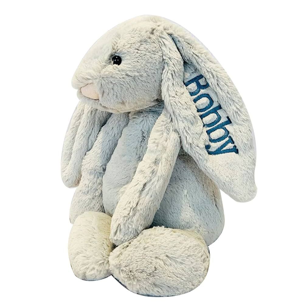 Embroidered Plush Bunny With Child'S Name HandMade Custom Plush Toy Child'S First Easter Gift | Amazon (US)