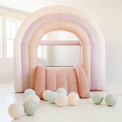 SMOL Inflatable 8' x 8' Rainbow Bounce House - Pink | Target