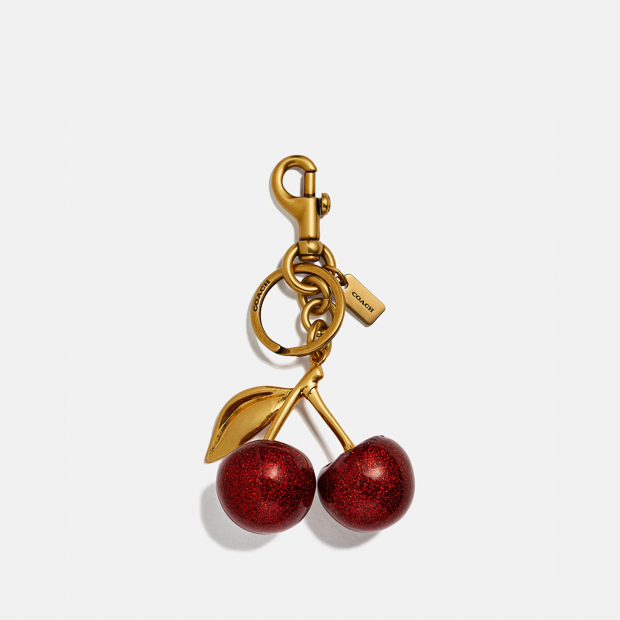 Coach Cherry Bag Charm - Women's Bag Charms - Brass/red Apple | Coach (US)