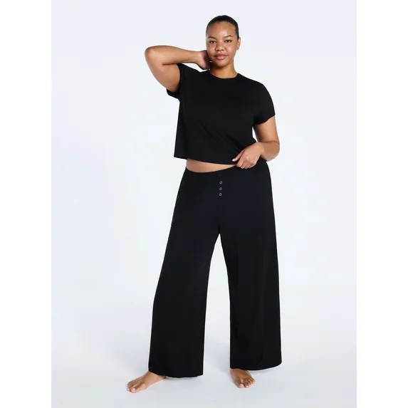 Joyspun Women’s Sleepwear Modal Pajama Long Pants, 30'' Inseam, Sizes S-3X | Walmart (US)