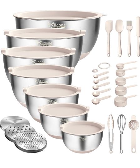 The absolute perfect stainless steel bowls + lids for each chopping, grating, and mixing! 

#LTKhome #LTKFind #LTKunder50