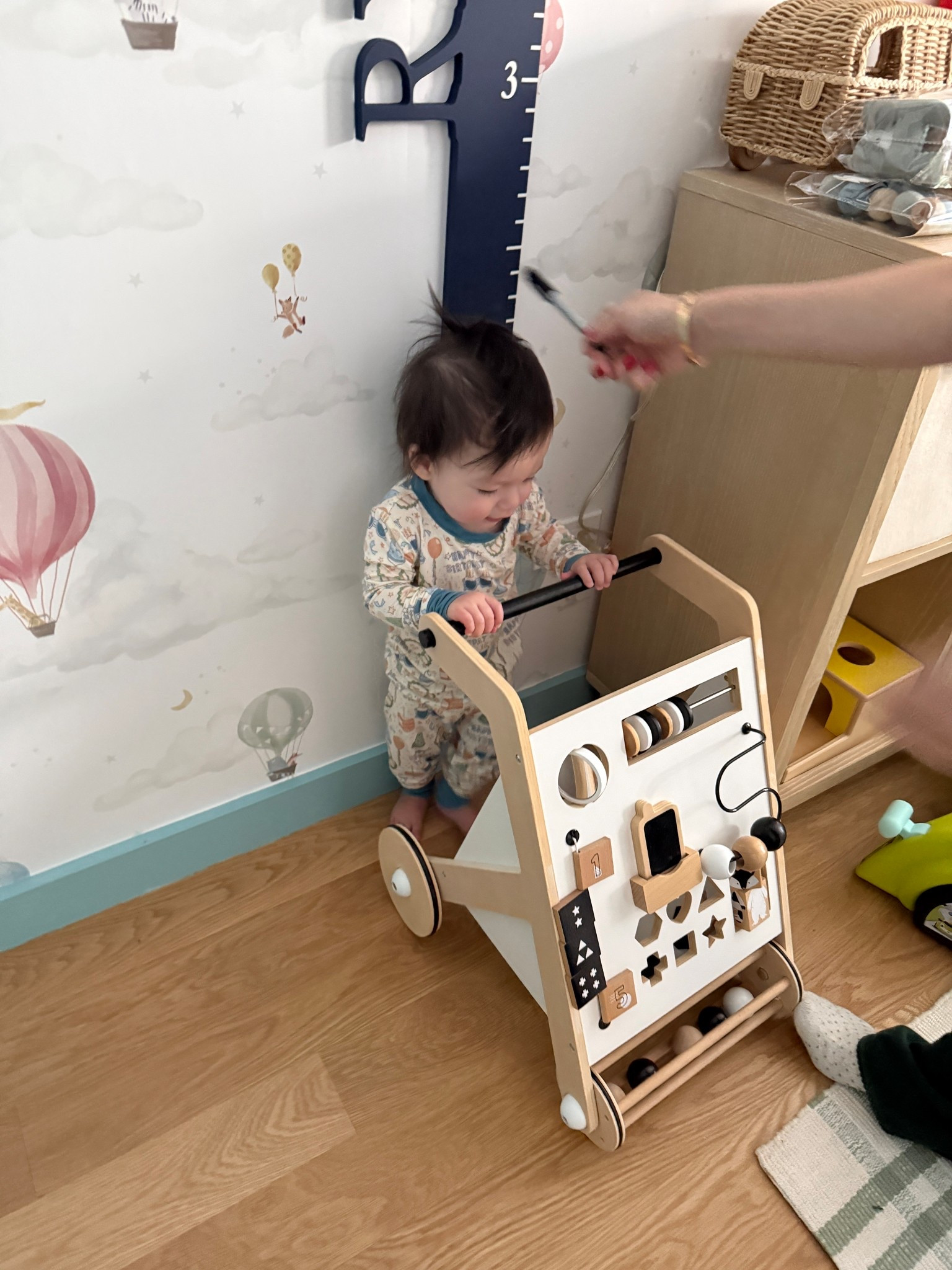 Baby Walker , growth chart and birthday pjs 

#LTKBaby