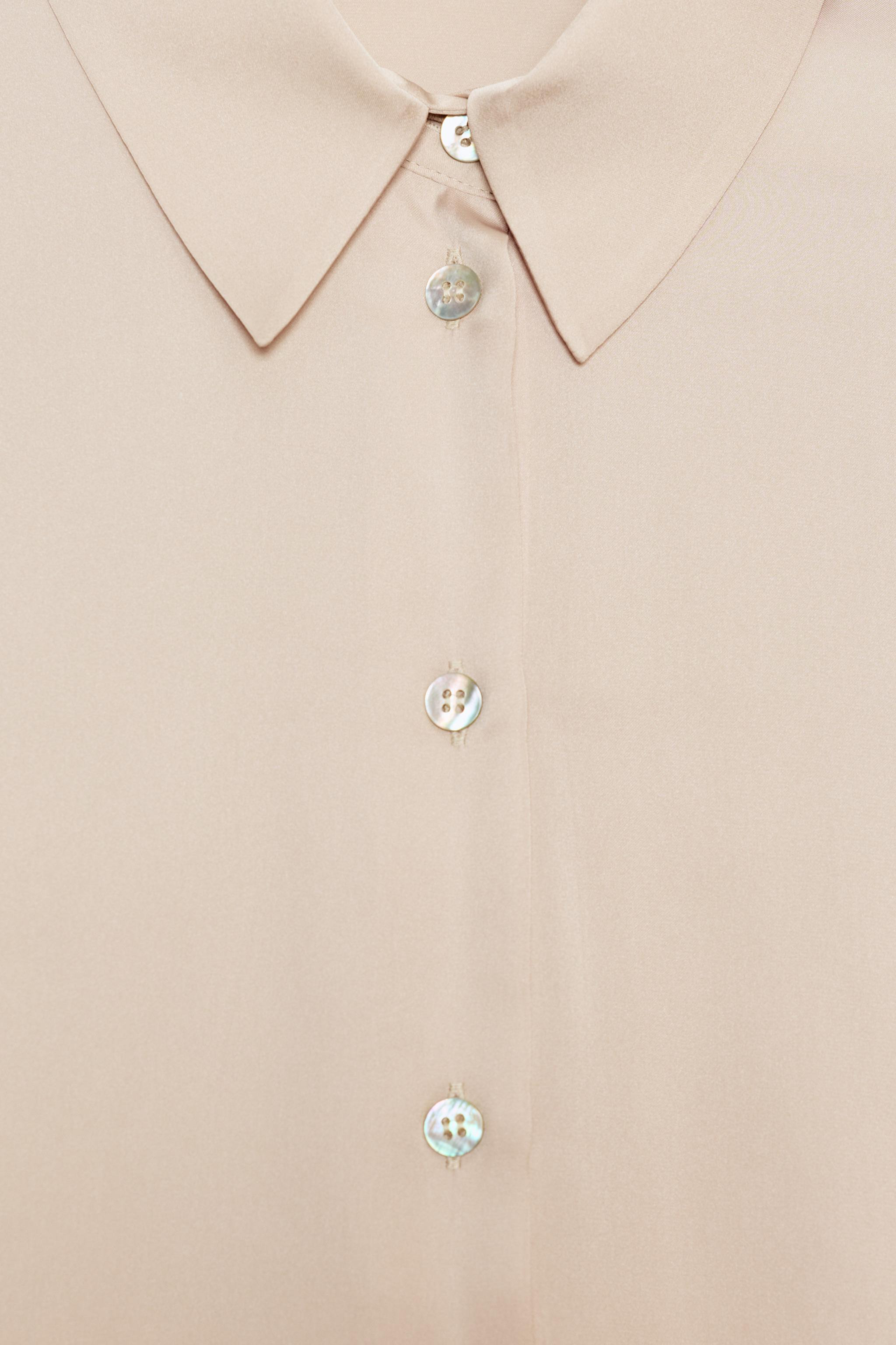 ASYMMETRIC HEM SATIN SHIRT | Zara UK