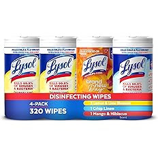Lysol Disinfecting Wipes Bundle, Home Apartment Dorm Room Essentials and Cleaning Supplies, All P... | Amazon (US)