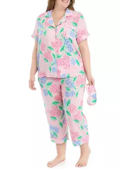 Crown & Ivy™ Printed Notch Collar Pajama Set | Belk