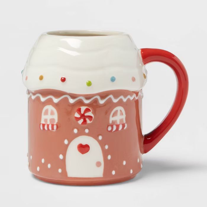 13oz Stoneware Gingerbread House Mug - Threshold™ | Target