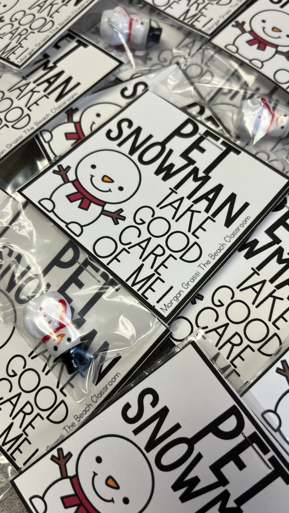 Mini snowmen for school + kids!