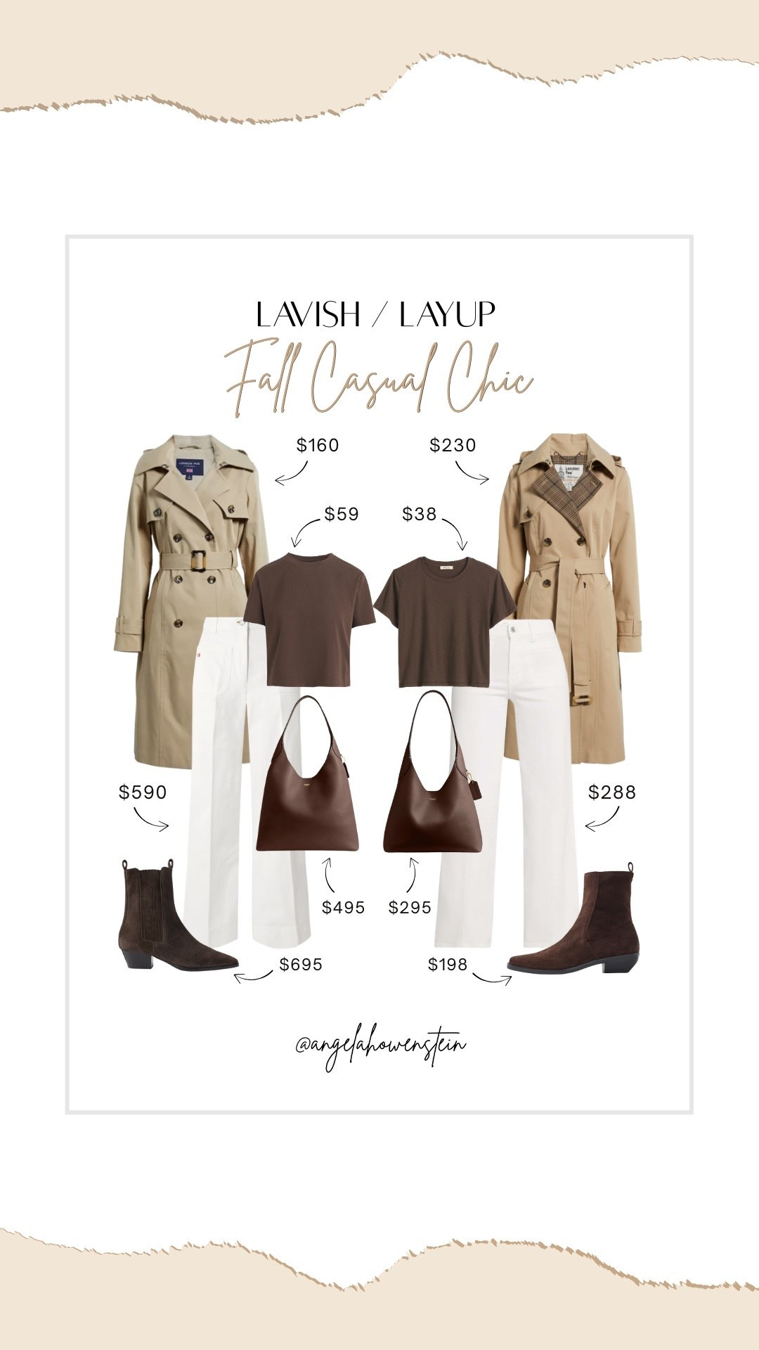 A trench + trousers = the definition of fall chic. Classic, timeless, and always polished. The best part? You can recreate this look at two very different price points!

#LTKFinds #ltkfashion #falloutfit #capsulewardrobe #over40style #neutralstyle



#LTKItBag #LTKShoeCrush #LTKStyleTip