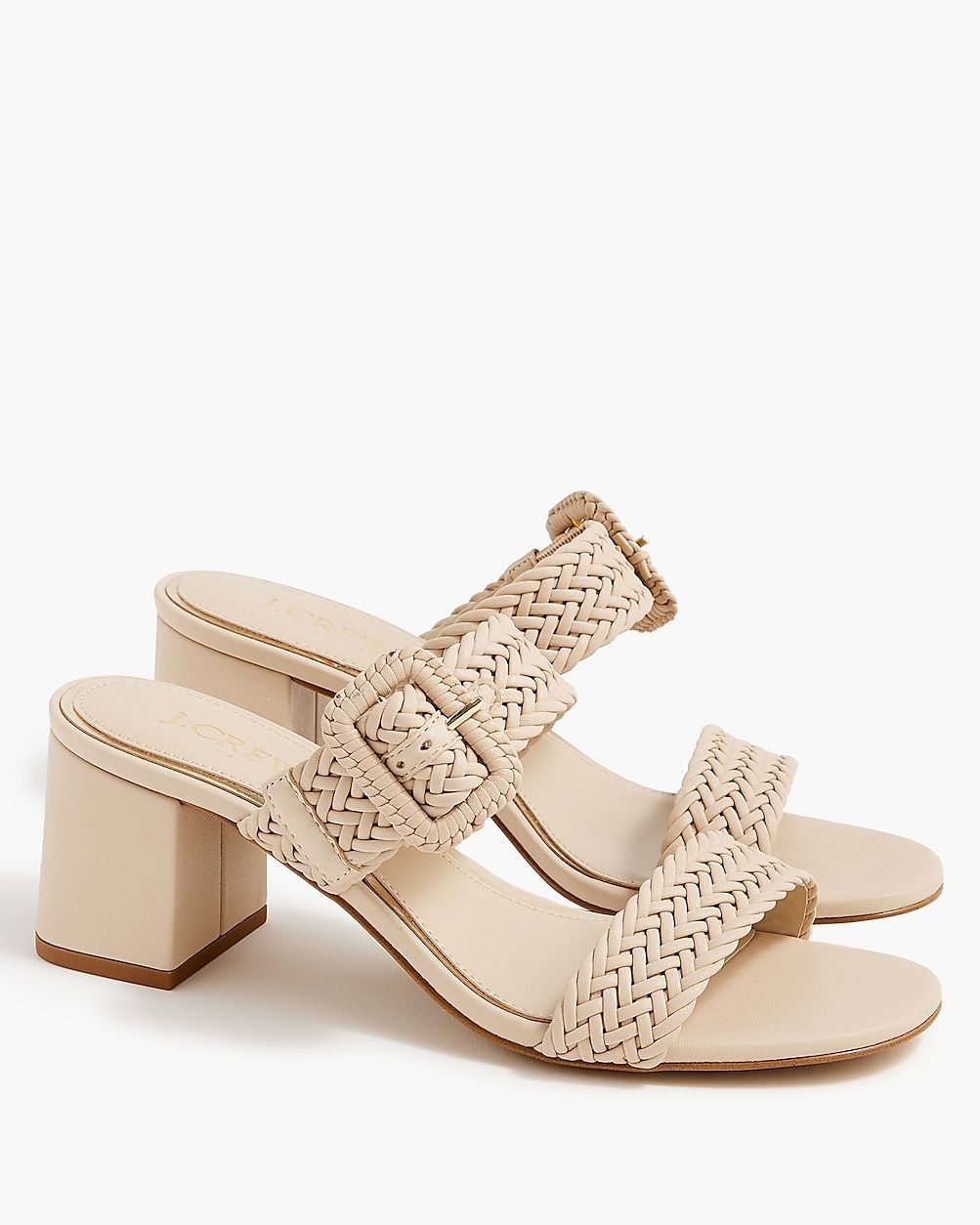 Braided buckle-strap mules | J.Crew Factory
