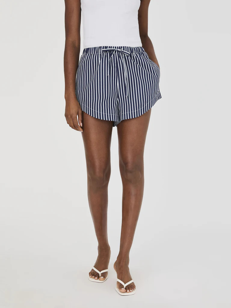 Alexis Cotton Drawstring Striped Shorts | French Connection (US)