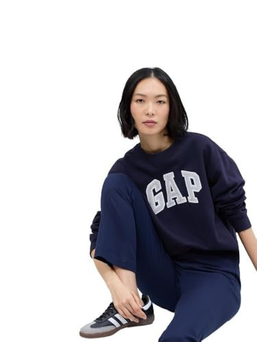 GAP Womens Heritage Sweatshirt Navy Uniform L | Amazon (US)