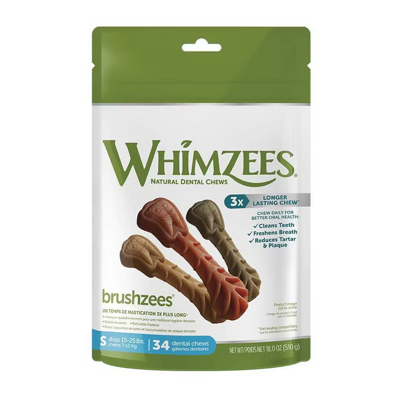 WHIMZEES by Wellness Brushzees Small Dental in Vegetable Flavor Dog Treats | Target