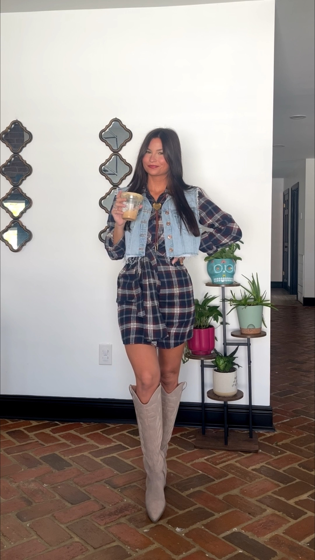 The season of plaid.. I’m obsessed!! Wearing xs in dress, tts

Code : LORIG30 for 30% off dress
Code : LORI to save on boots 
Bolo from November Maker

#LTKSeasonal #LTKShoeCrush #LTKStyleTip