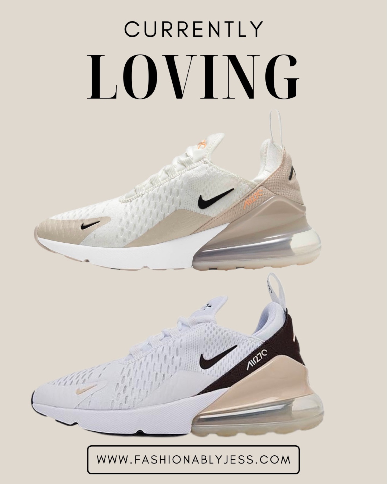Love these Air max 270s! Cute and comfy sneaker 

#LTKover40 #LTKstyletip #LTKshoecrush