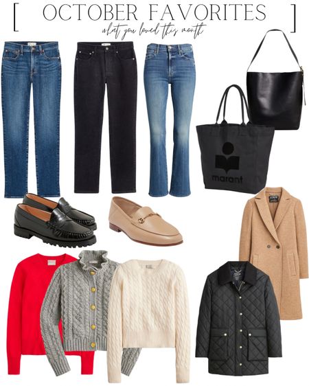 Jeans 
Fall outfits
Fall coats 
Fall jackets
Loafers 

#LTKstyletip #LTKover40 #LTKSeasonal