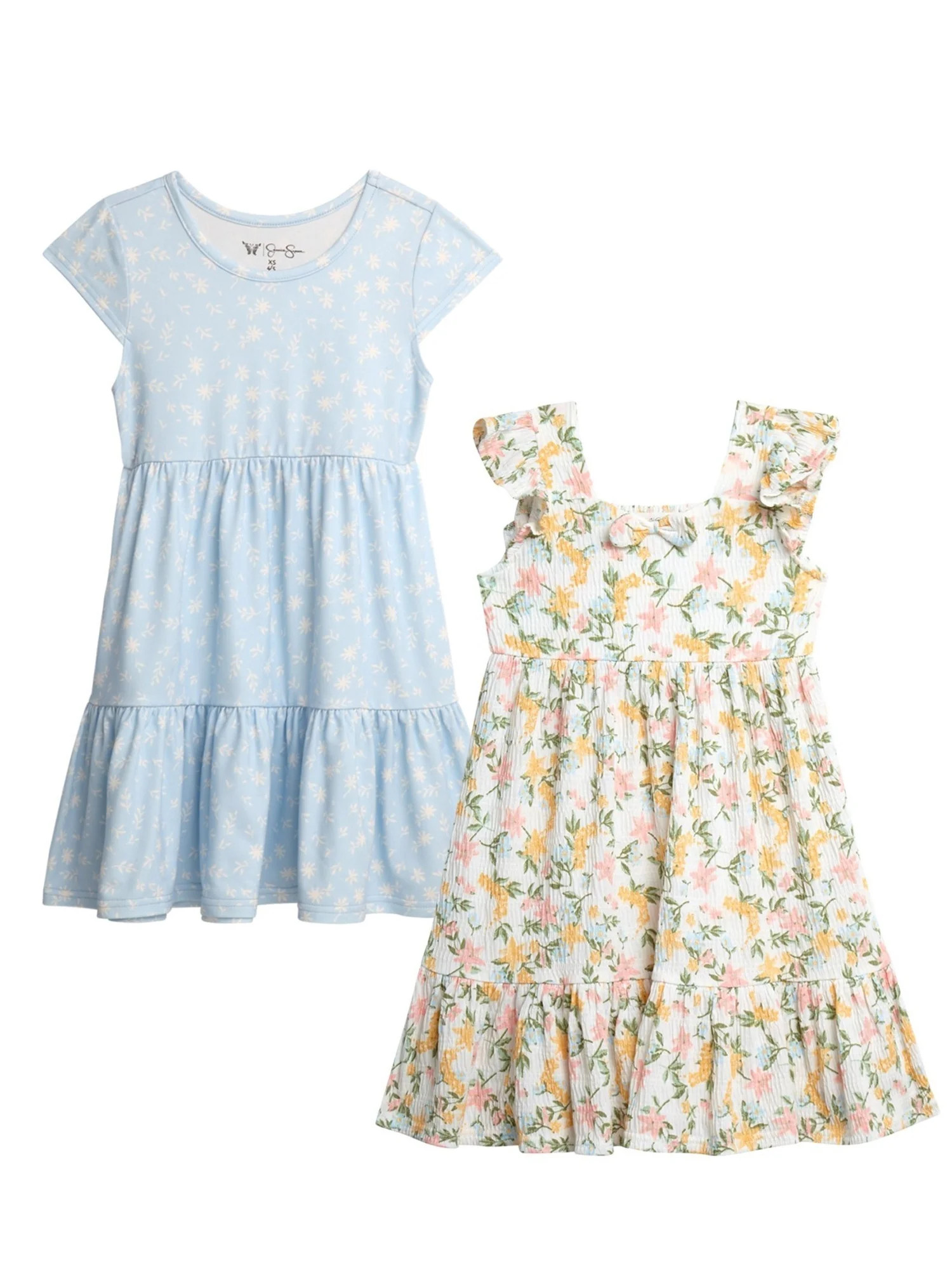 Jessica Simpson Girls' Two Pack Knit All-over Print Dress Set, Sizes 4-16 | Walmart (US)