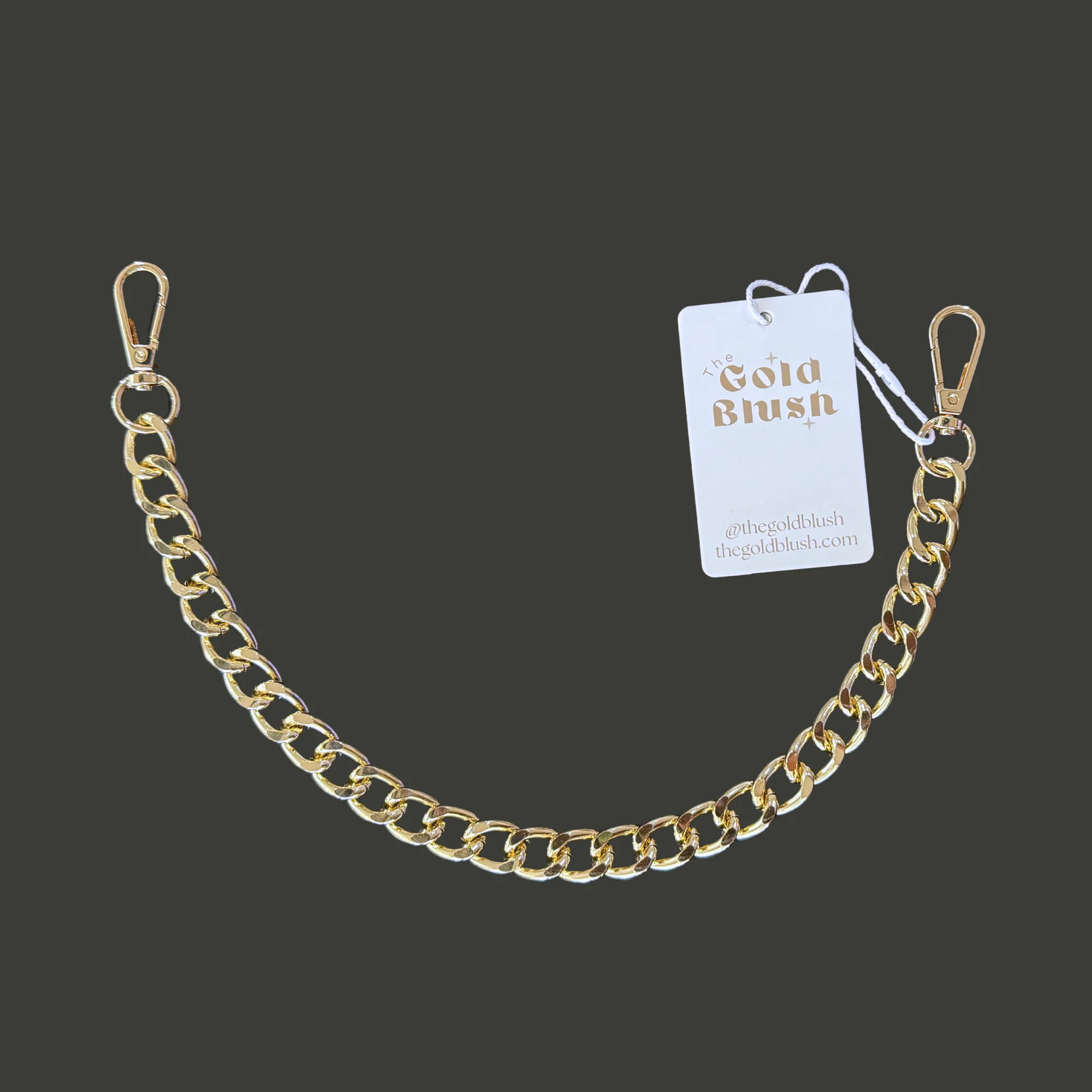 Chunky Gold-Tone Aluminum Bag Chain | 18" Versatile Handle & Decor | The Gold Blush