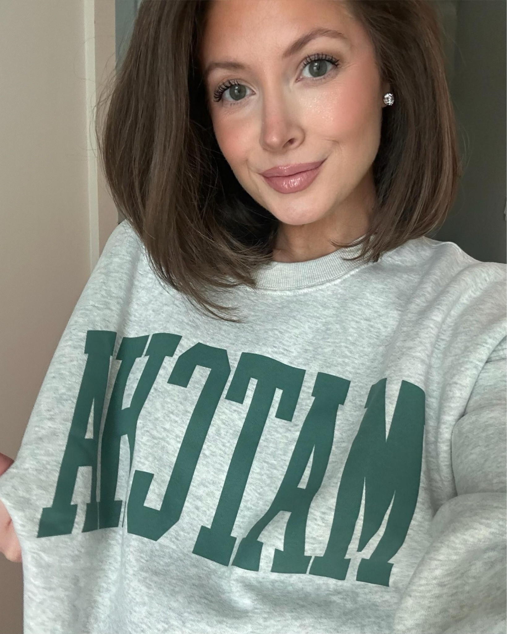 abercrombie matcha sweatshirt (sized up to a large for the 34 week bump, normally wear a medium in a&f for a comfy fit)

#LTKStyleTip #LTKFindsUnder100