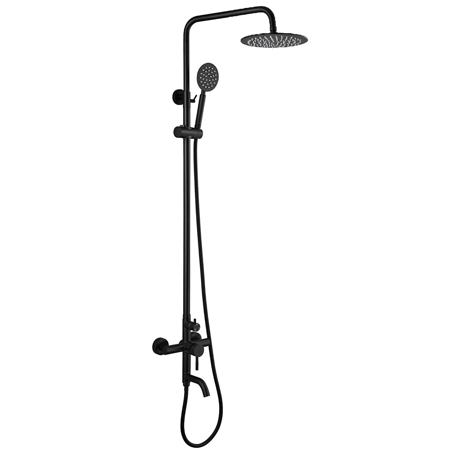 AquaStyle Kenzo Triple Function Outdoor Shower with Single Lever Handle Stainless Steel & Reviews... | Wayfair North America