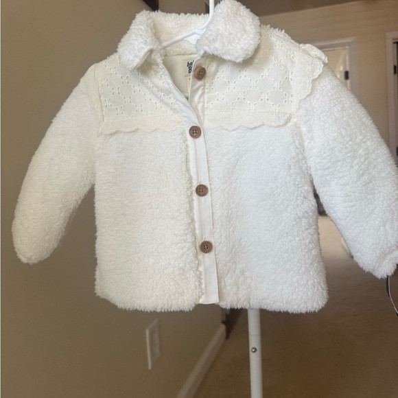 OshKosh B'gosh White Fleece Kids Jacket | Poshmark