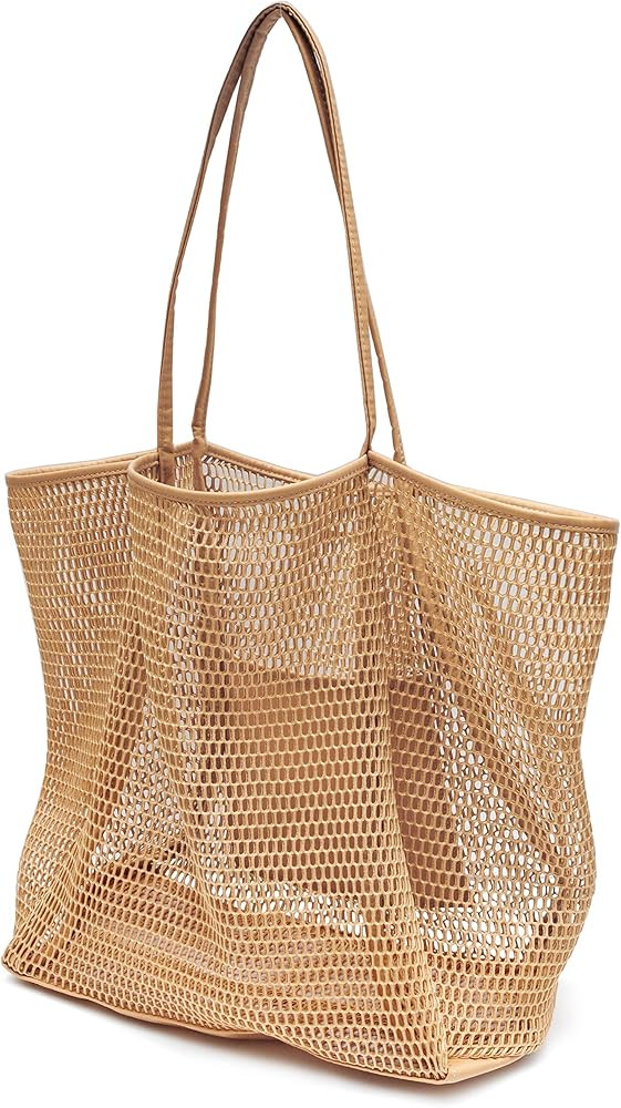 Mesh Beach Tote Womens Shoulder Handbag | Amazon (US)