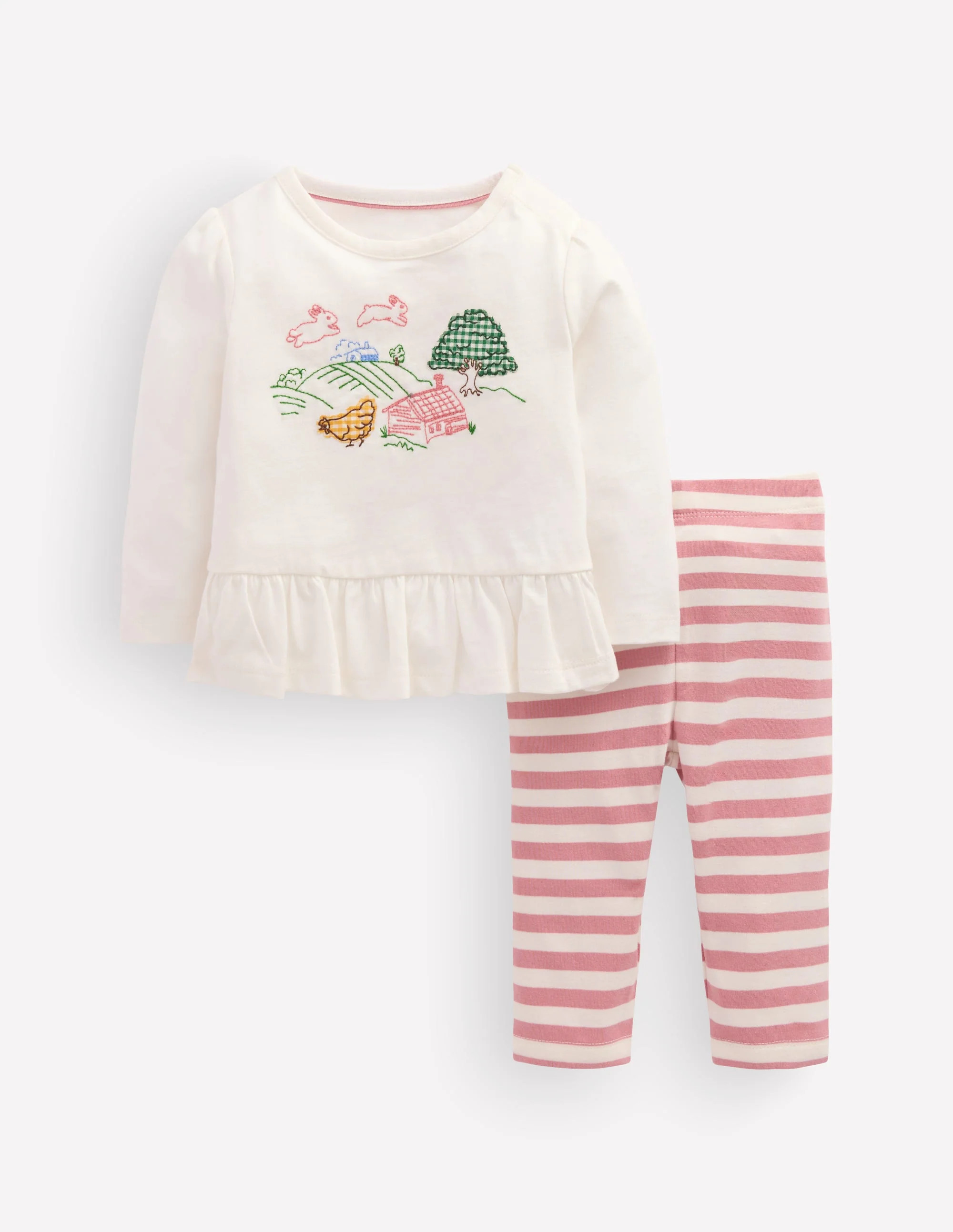 Appliqué Jersey Play Set-Ivory Farm | Boden (US)
