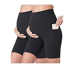 POSHDIVAH Women's Maternity Yoga Shorts Over The Belly Bump Summer Workout Running Active Short P... | Amazon (US)
