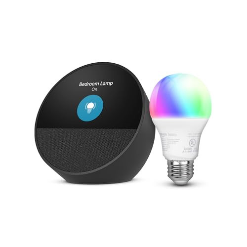 Echo Spot with Amazon Basics Smart Color Bulb | Amazon (US)