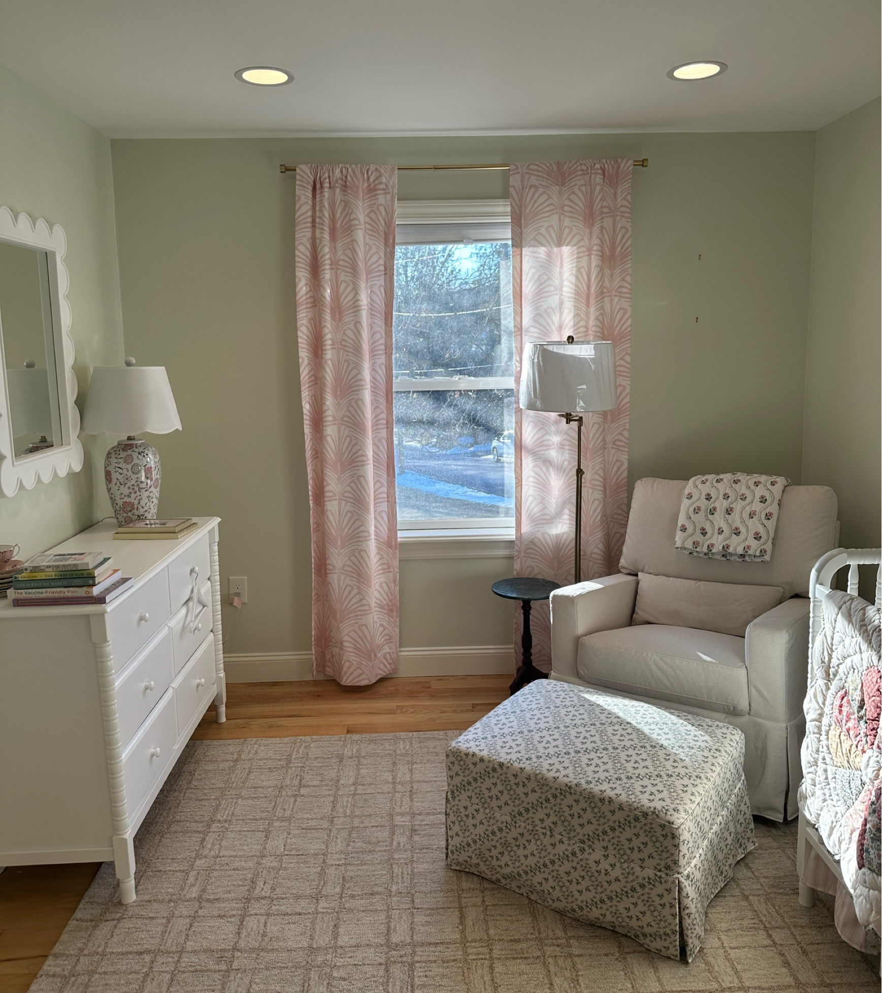 Slowly coming together 🩷💚

Just waiting to find the perfect side table and artwork! 

#LTKBaby #LTKHome #LTKFamily