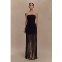 Koah Fringe Bandage Knit Maxi Dress - Black I MESHKI I Size XXL | MESHKI US