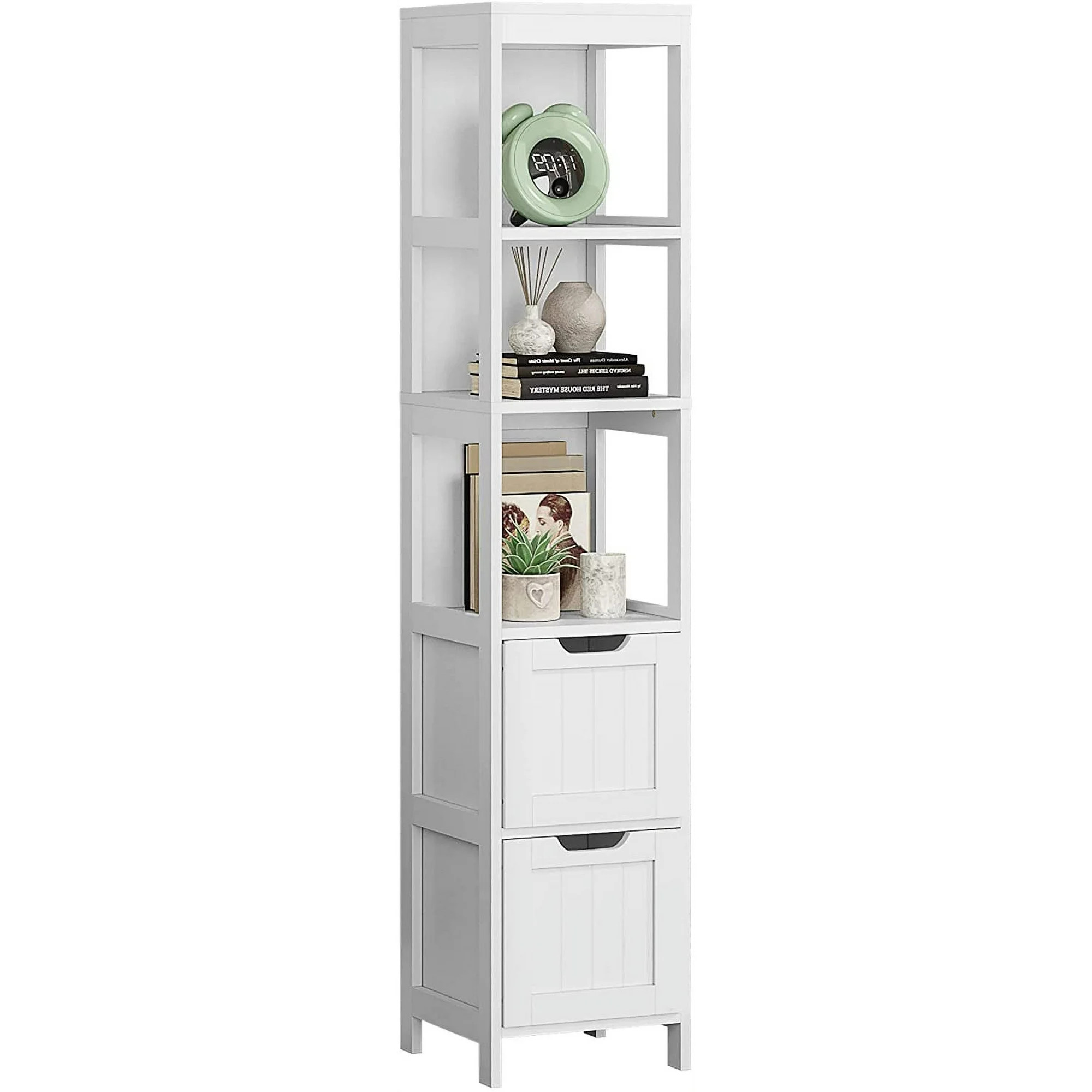 HOMEFORT Bathroom Tall Cabinet, Linen Tower, Slim Storage Cabinet, Narrow Floor Cabinet, Freestan... | Walmart (US)