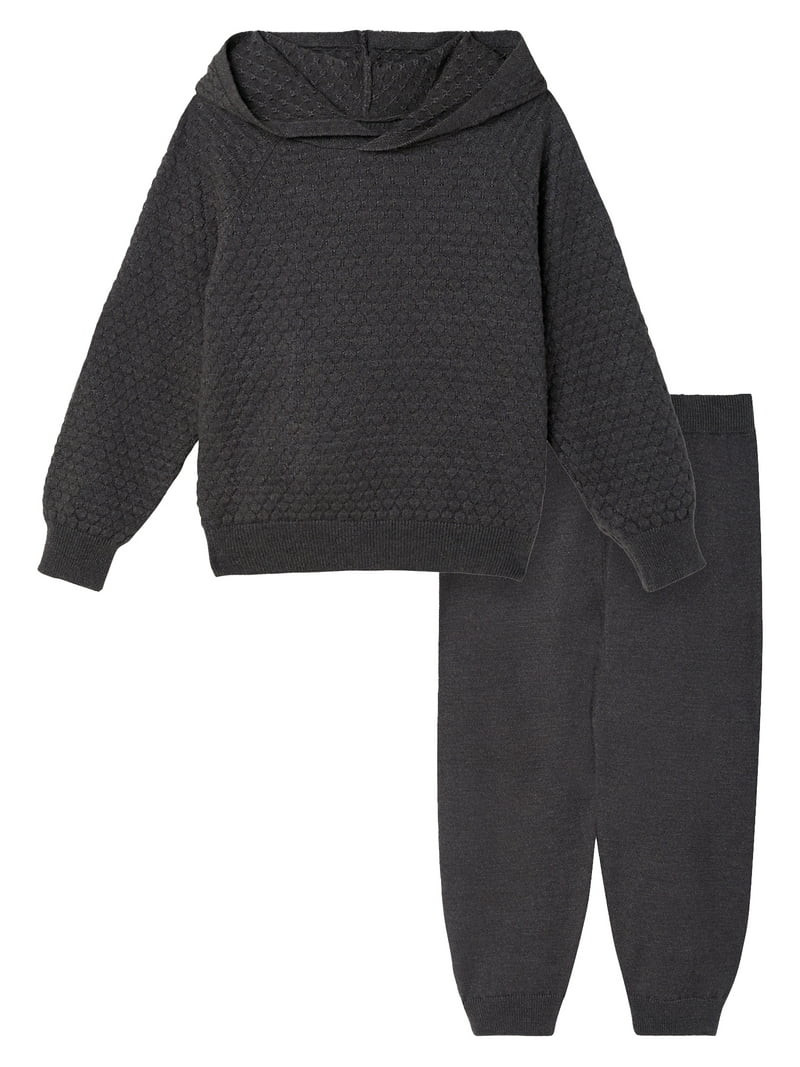 Modern Moments by Gerber Toddler Girl Sweater Knit Hoodie Set, Sizes 12M-5T - Walmart.com | Walmart (US)
