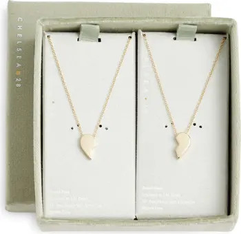 Set of 2 Demi Fine Mommy & Me Heart Pendant Necklaces | Nordstrom