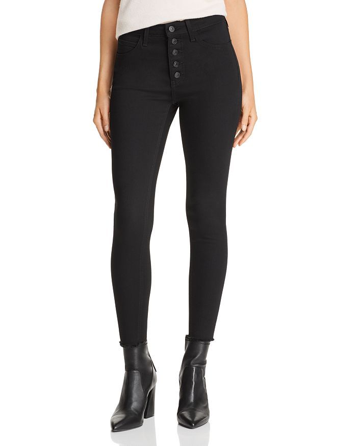 Just Black Denim High-Rise Cropped Skinny Jeans in Black Back to Results -  Women - Bloomingdale'... | Bloomingdale's (US)