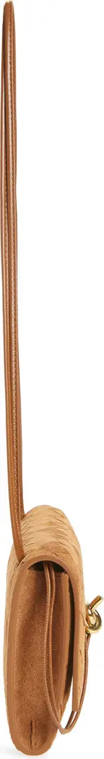 Slim Andiamo Intrecciato Suede Crossbody Wallet | Nordstrom