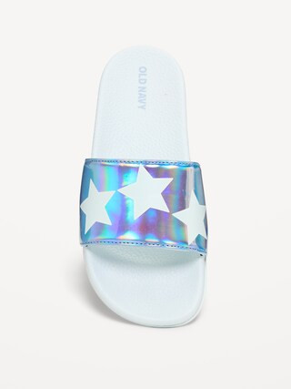 Faux-Leather Pool Slide Sandals for Girls | Old Navy (US)
