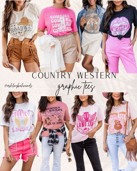Country western  graphic tees 🌟🤠
#country #graphictee #graphictshirt #countrystyle #concertstyle #howdy #cowgirl #cowboy #rodeo #rodeooutfit #rodeostyle #musictshirt #wildwest #daydreamer #yeehaw #nashville #boho #western #pinklily #texas 

#LTKunder50 #LTKSeasonal #LTKstyletip