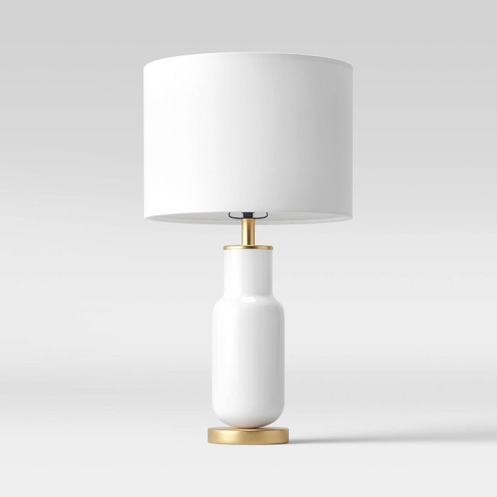 Large Assembled Tapered Glass Table Lamp (Includes LED Light Bulb) White - Project 62™ | Target
