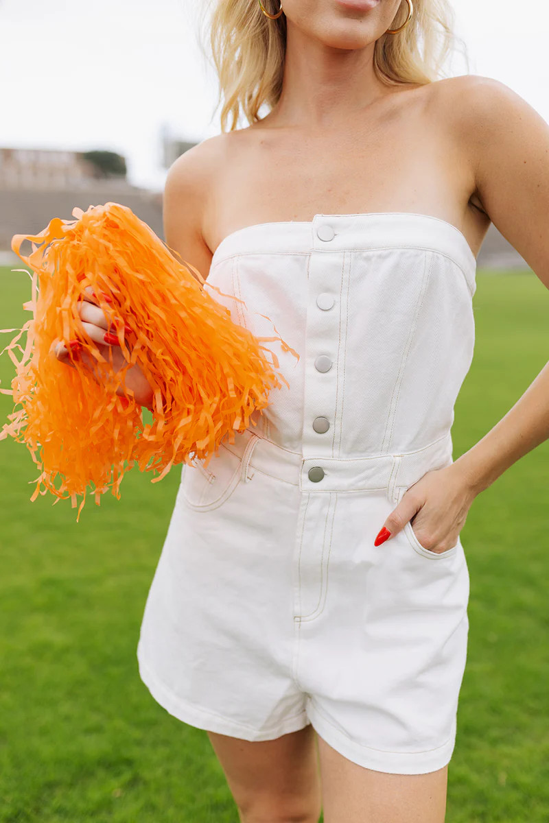 Running Wild Romper - White | The Impeccable Pig