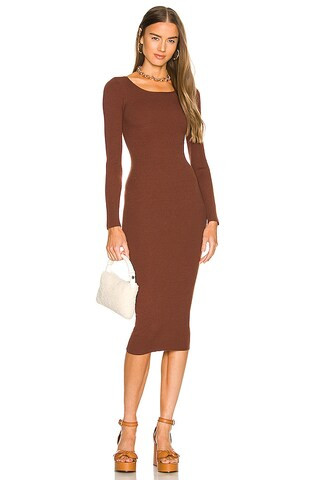 LPA Auburn Sweater Dress in Chocolate from Revolve.com | Revolve Clothing (Global)
