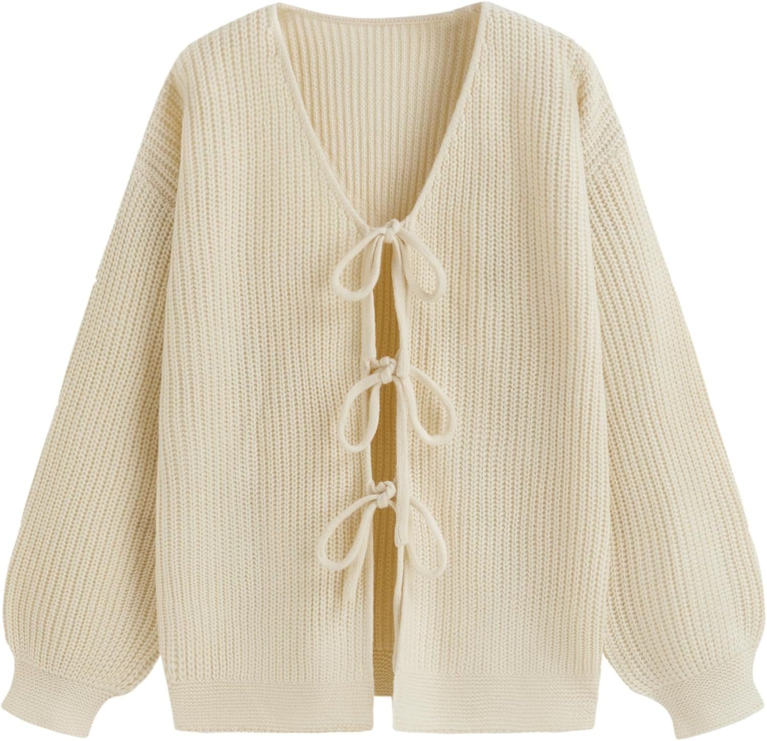 CIDER Cardigan Sweater for Women Tie Front Striped Cute Y2k Trendy Outfits | Amazon (US)