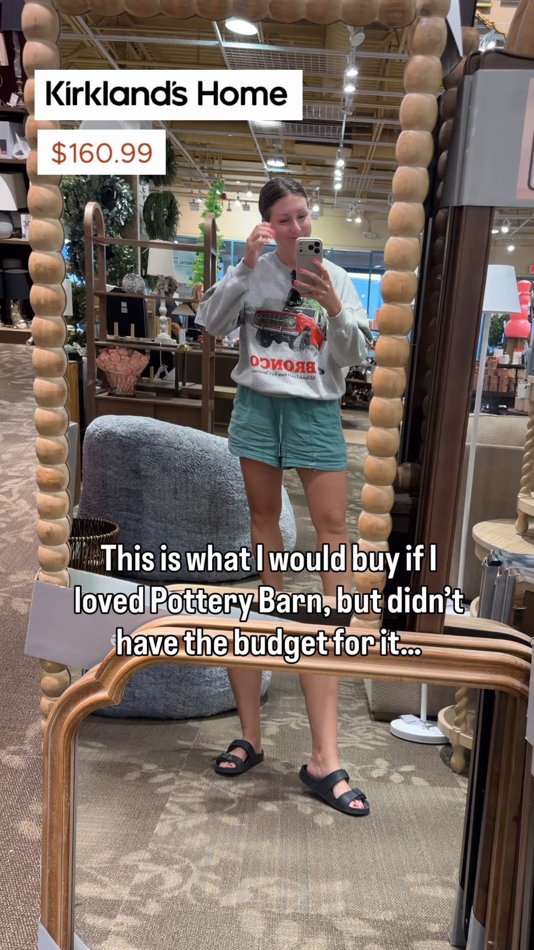 I love a Pottery Barn Mirror dupe! Seriously, the decor at Pottery Barn is always on point. The price tag on the other hand… not my fave. Especially when you can find a near exact mirror for less than half the price! This Kirklands Home mirror is stunning in person. The detail around the frame looks handcrafted and has that perfect blend of coastal and simple. It would be incredible at a front entry.

#LTKdayinmylife #LTKHome #LTKSaleAlert