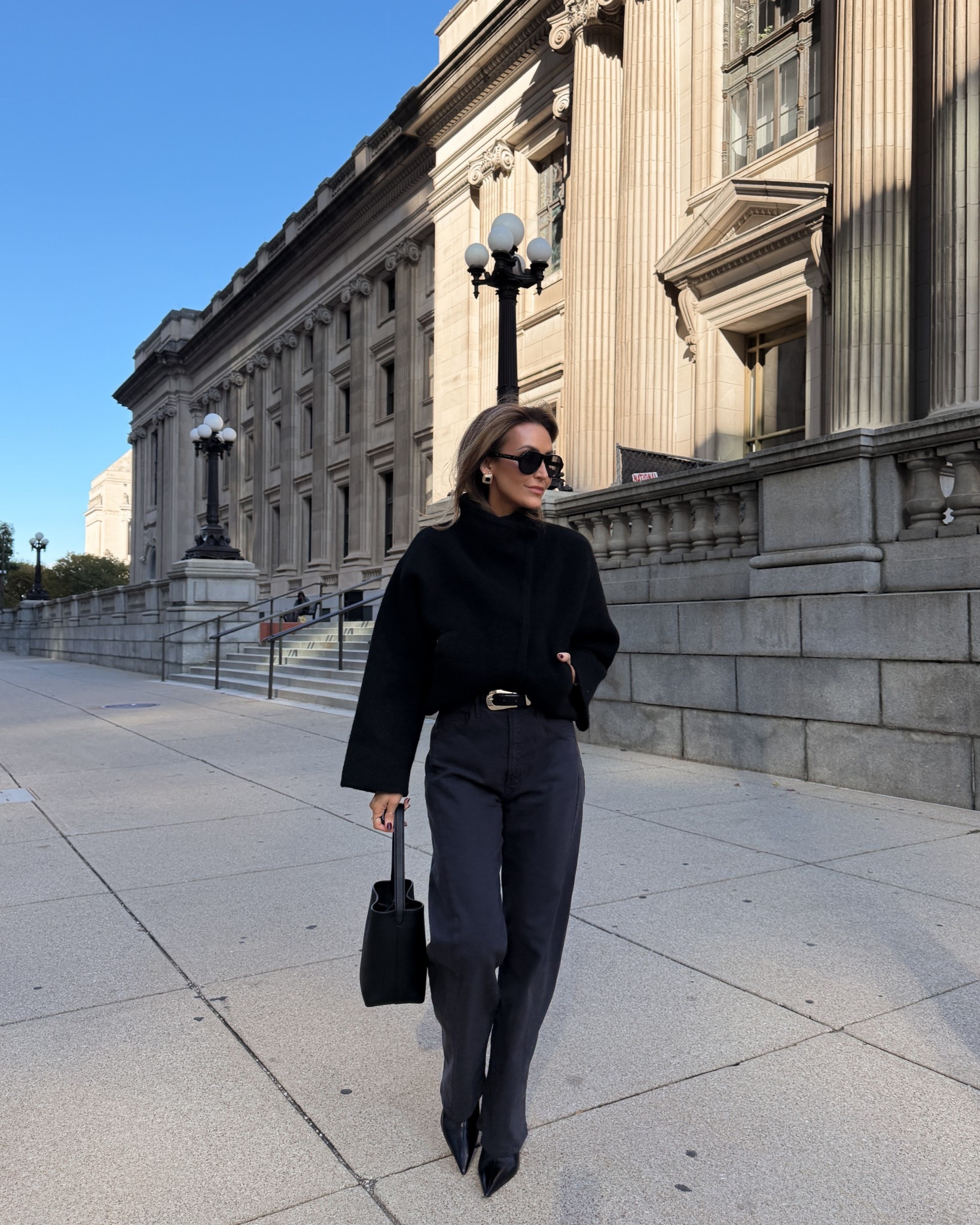 All black outfit - barrel jeans size 26, wool bomber jacket under $100 

#LTKStyleTip #LTKItBag #LTKShoeCrush