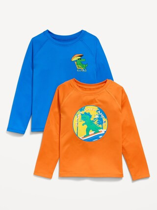 Long-Sleeve Graphic Rashguard Swim Top 2-Pack for Toddler Boys | Old Navy (US)