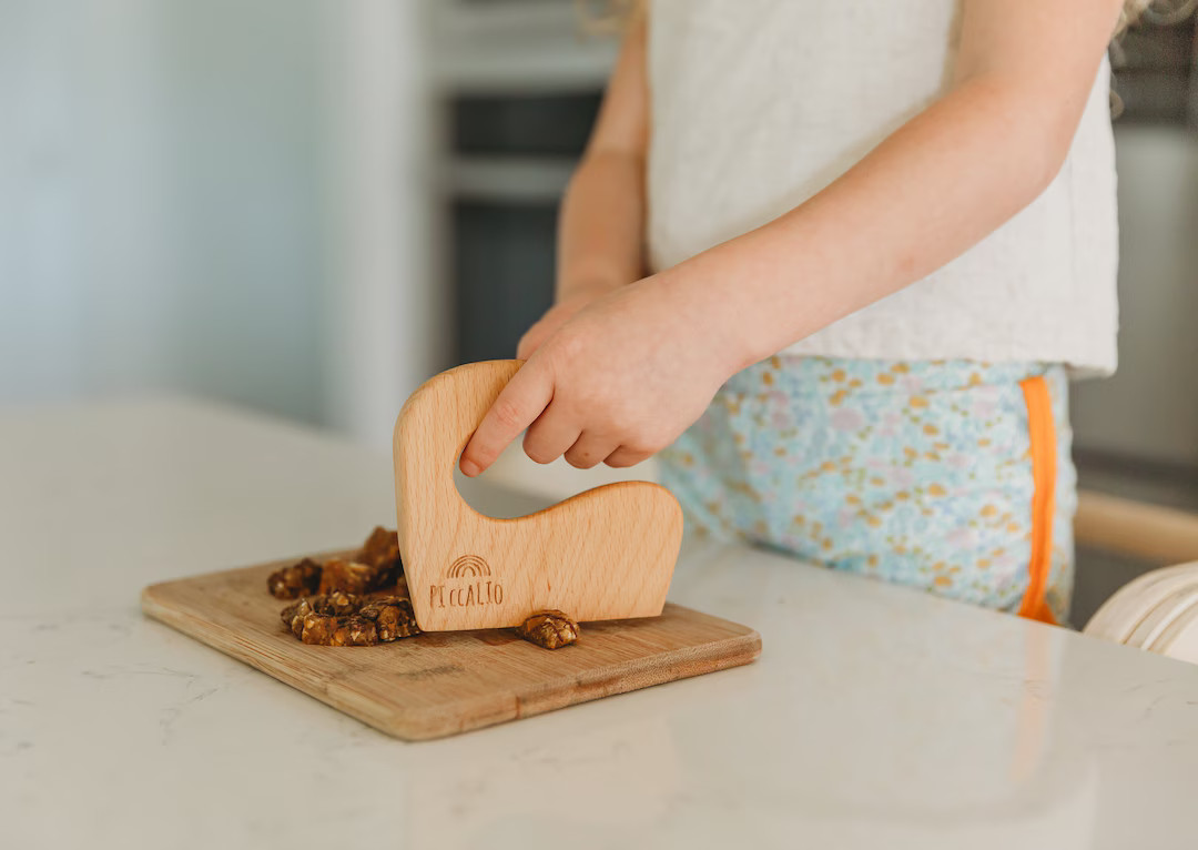 Mini Cutter by Piccalio® Montessori Kids Safe Knife Wooden Toddler Vegetable and Fruit Cutter Ag... | Etsy (US)