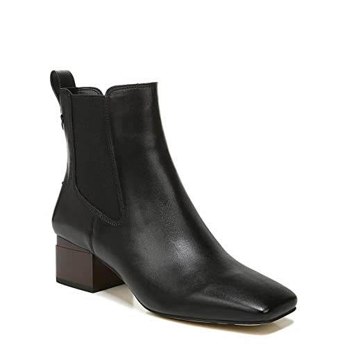 Franco Sarto Womens Waxton Square Toe Ankle Bootie Black Leather 9 M | Amazon (US)