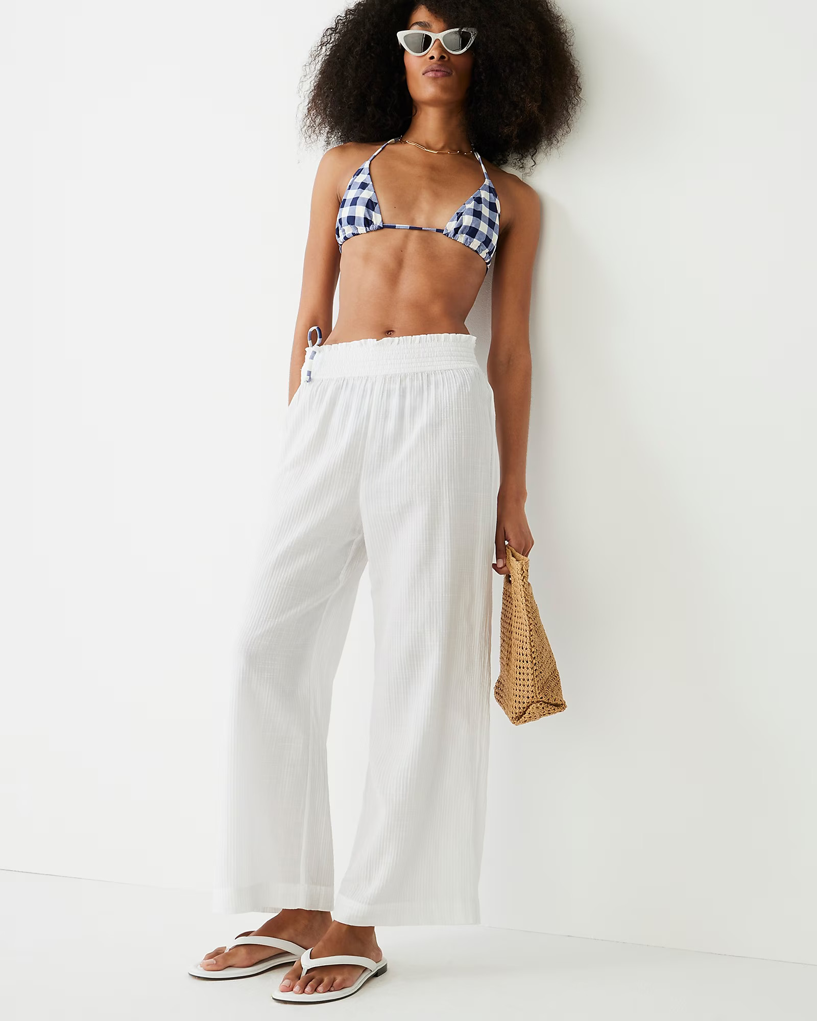 Relaxed beach pant in soft gauze | J. Crew US