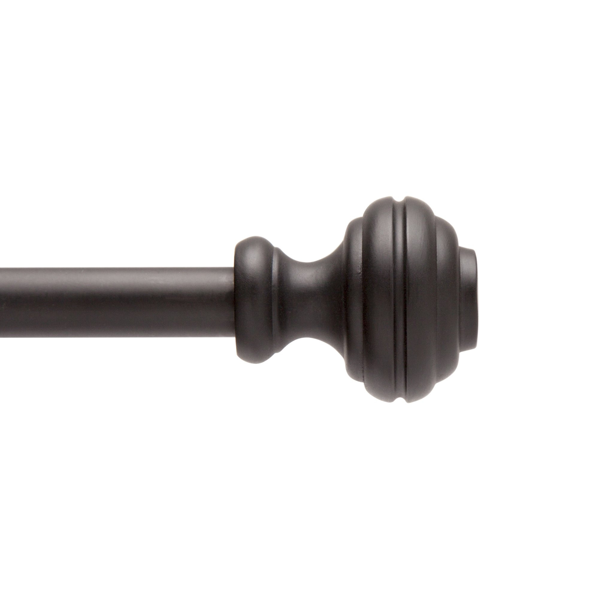 Mainstays Cedric Adjustable Petite Cafe Curtain Rod 1/2 Diameter, Black | Walmart (US)